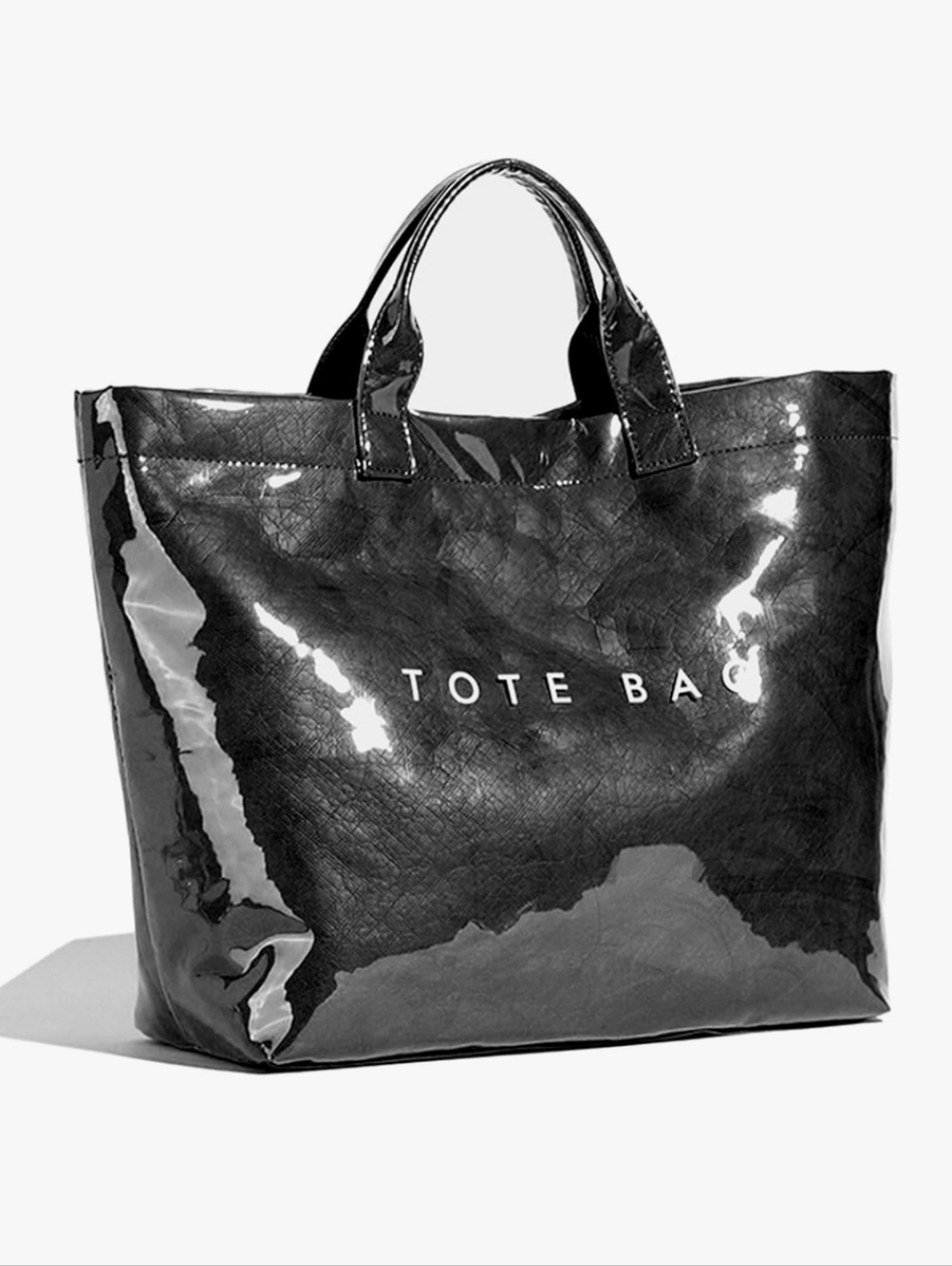 New PVC Stylish Black Tote Bag